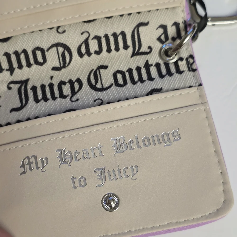 Juicy Couture Wing It Card Key/holder Case Key Fob - Violet Tulle